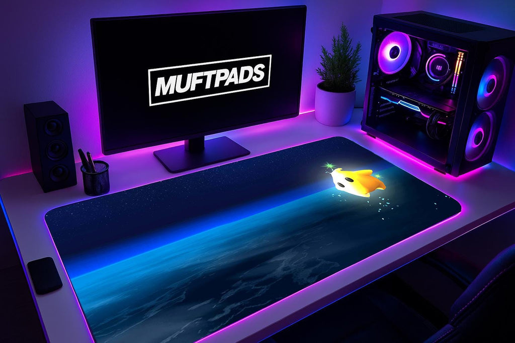 Mario Galaxy Luma Star Desk Mat - Gaming Mouse Pad - MUFTPADS