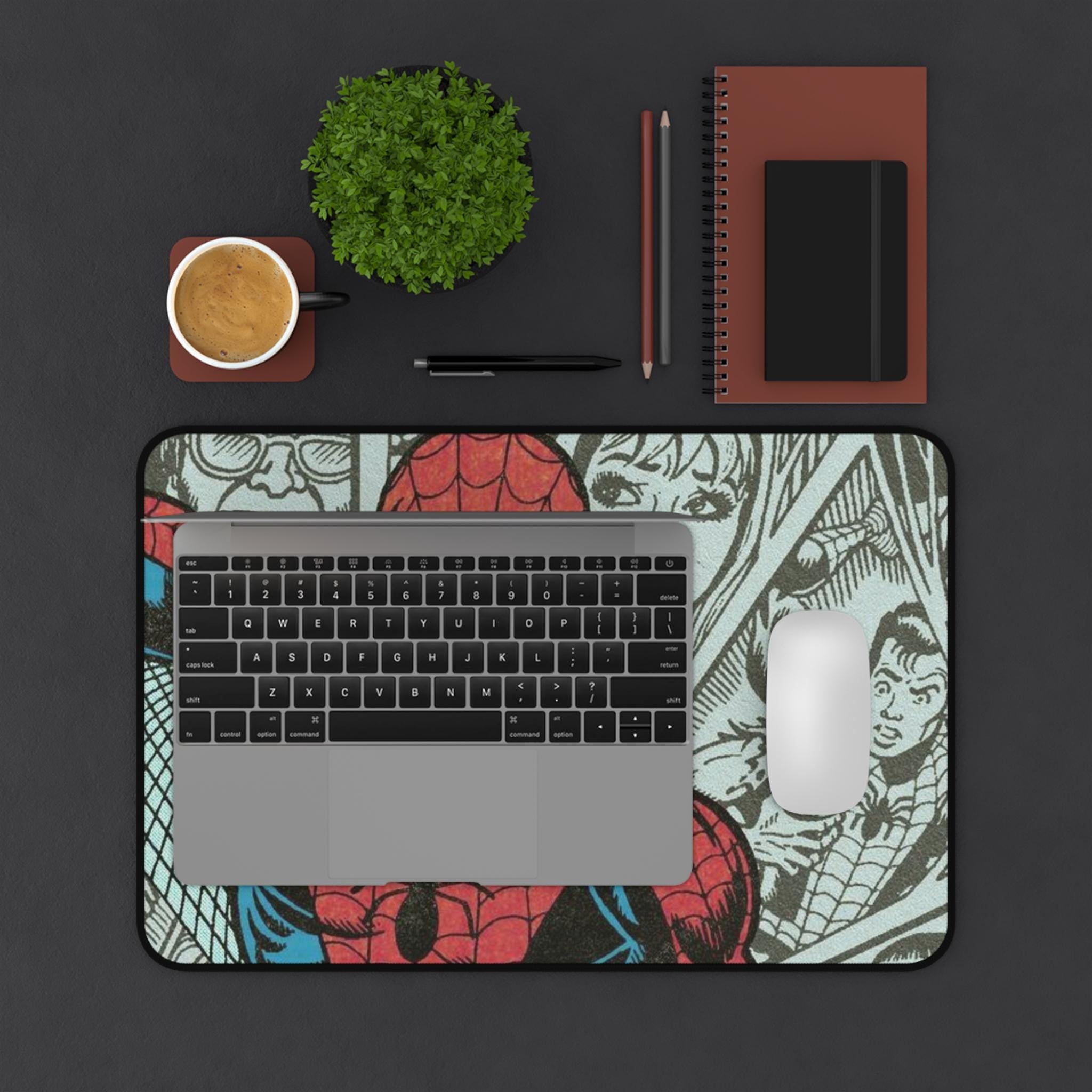 Spider-Man Cityscape Desk Mat - Dynamic Marvel Superhero Mouse Pad for Comic Fans