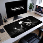 Skeleton Desk Mat: Extra Large Dark Theme Mousepad - MUFTPADS