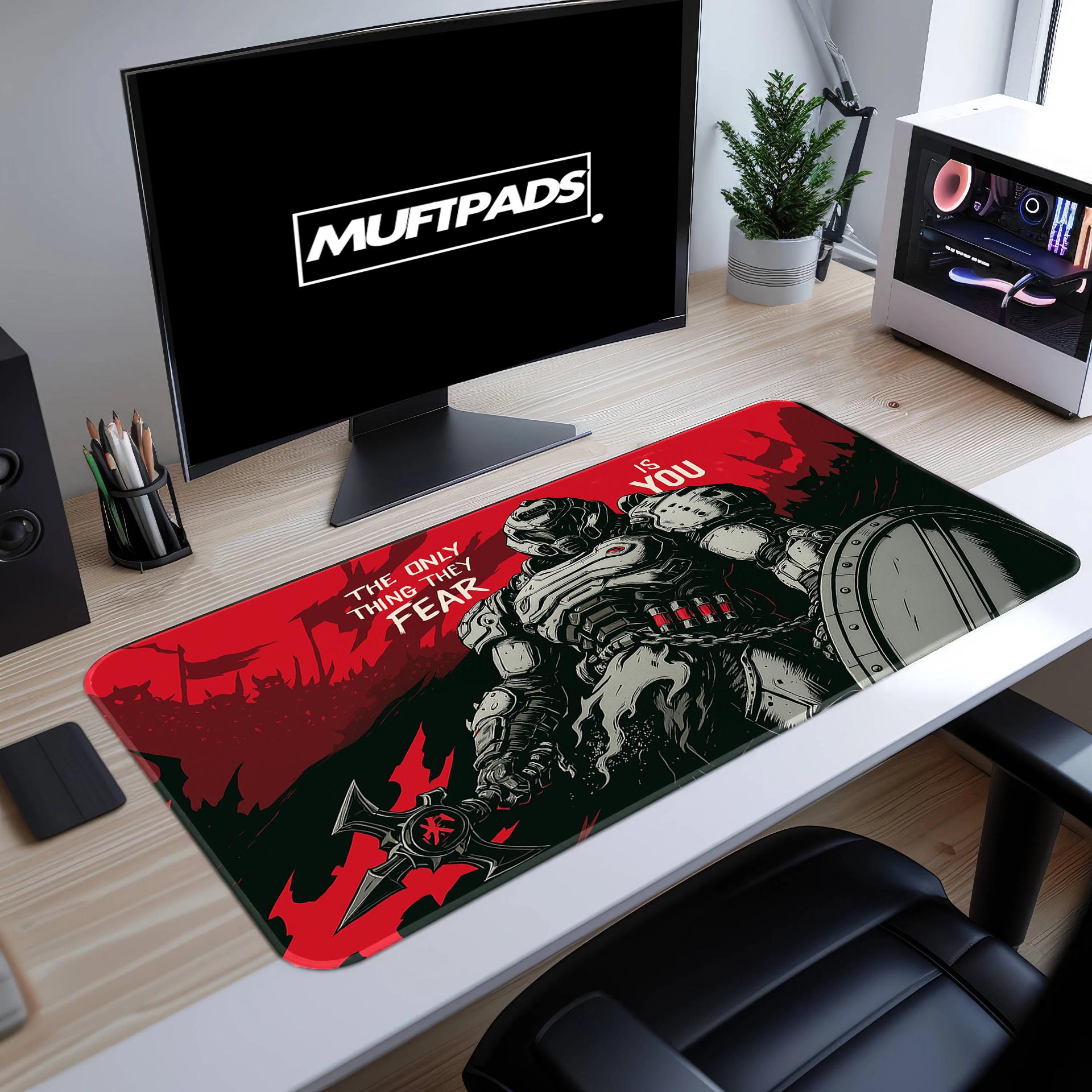 Doom Desk Mat Mouse Pad | Gaming Office Accessory | Unique Design for Gamers & Creatives | Customizable Sizes Available