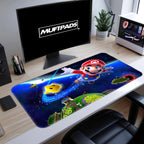 Mario Galaxy Mouse Pad – Super Mario Nintendo Space with Luma Star, Gaming Desk Mat - MUFTPADS