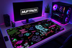 Gaming Mousepad, Jinx Desk Mat for League Of Legends Fans, Jinx Art, Gift For Gamer, Gaming Accessories, Computer Desk Pad, Arcane Desk Mat