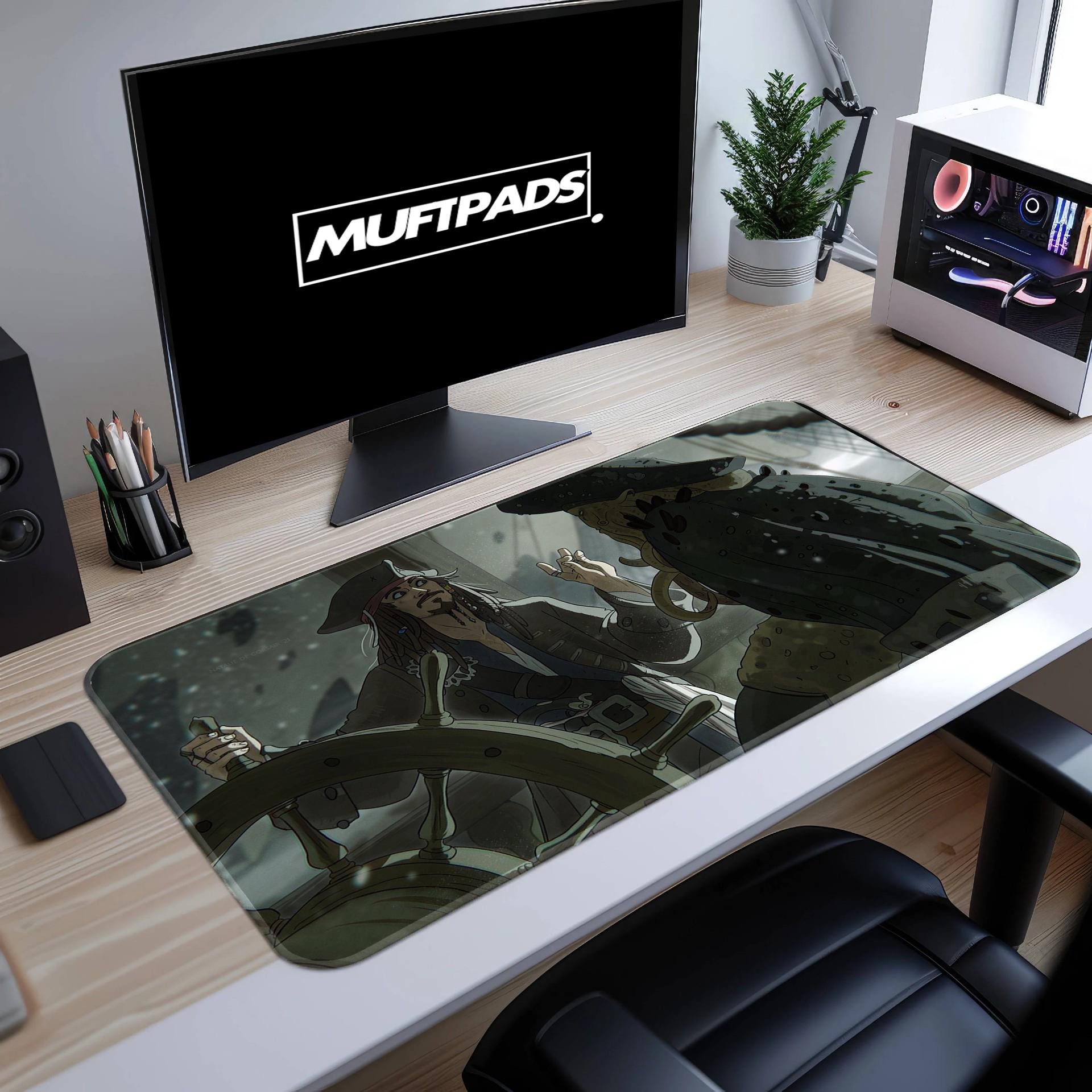 Pirate Treasure Map Desk Mat: Neoprene Gaming Mousepad - MUFTPADS