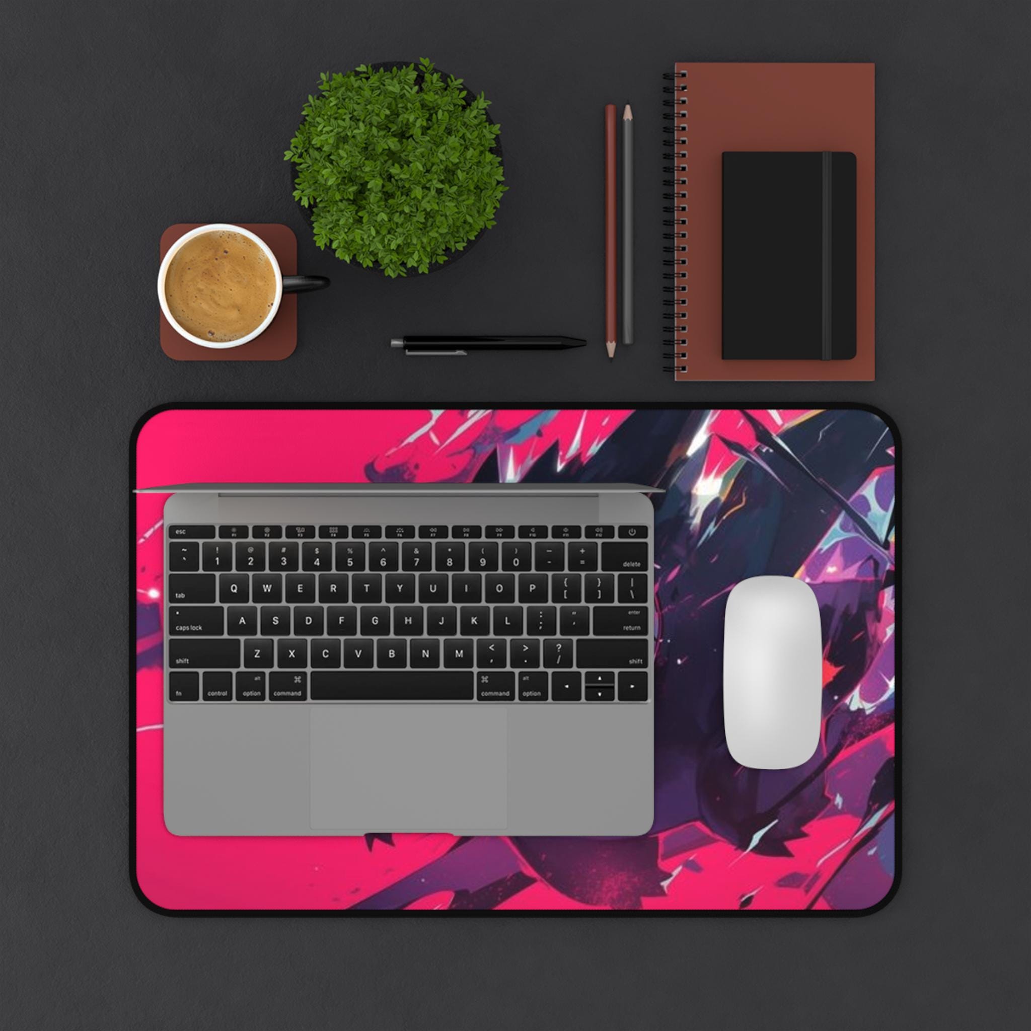 Gngar Haunting Grin Desk Mat - Essential Gaming Accessory for Fans, Spooky and Vibrant DesignMat - MUFTPADS