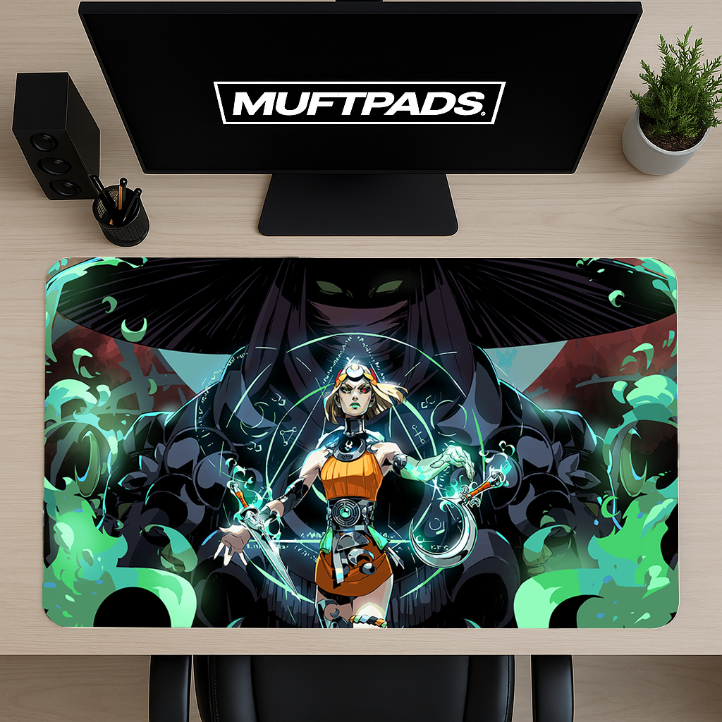 Hades 2 Desk Mat – Large Gaming Mouse Pad for Gamers & Office | Greek Mythology Inspired Extended Desk Mat - MUFTPADS