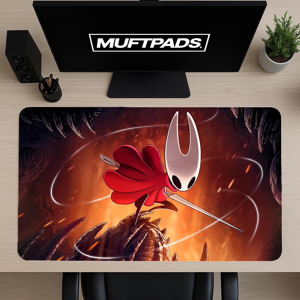 Hollow Knight Silksong Mouse Pad – Hornet Gaming Desk Mat, Large Indie Game Desk Accessory - MUFTPADS