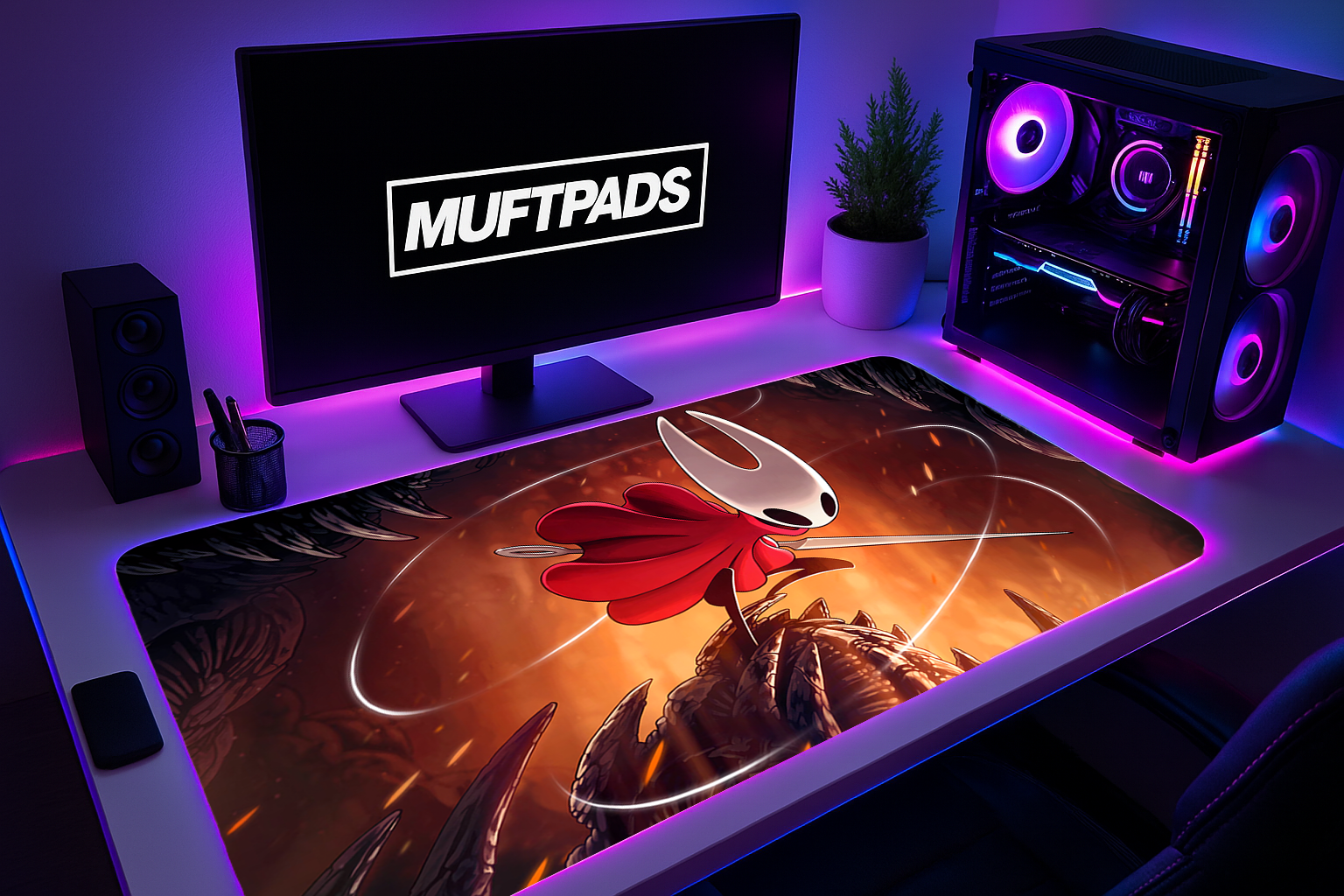 Hollow Knight Silksong Mouse Pad – Hornet Gaming Desk Mat, Large Indie Game Desk Accessory - MUFTPADS