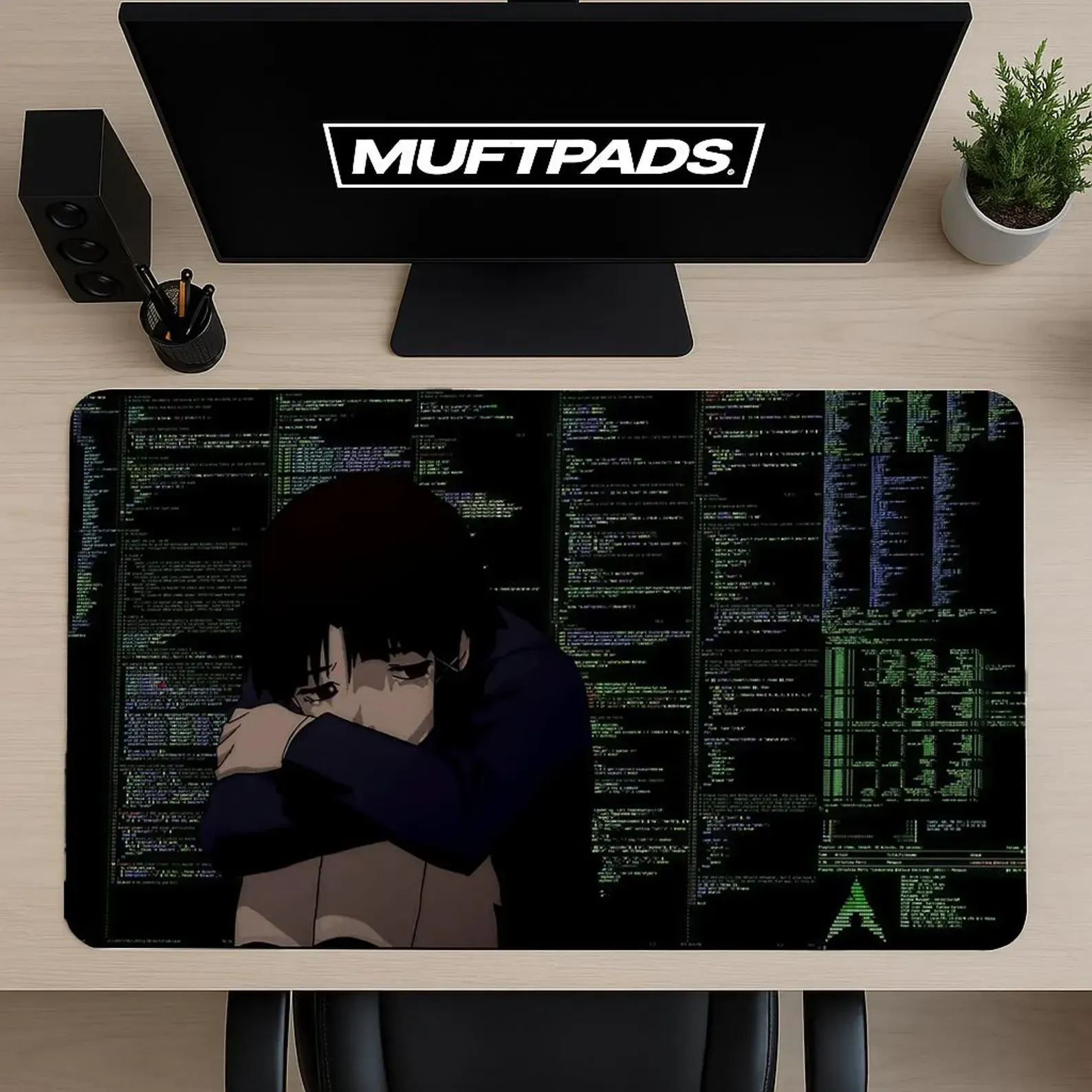 Lain Serial Experiment Desk Mat – Hacker Style, Extended Mouse Pad