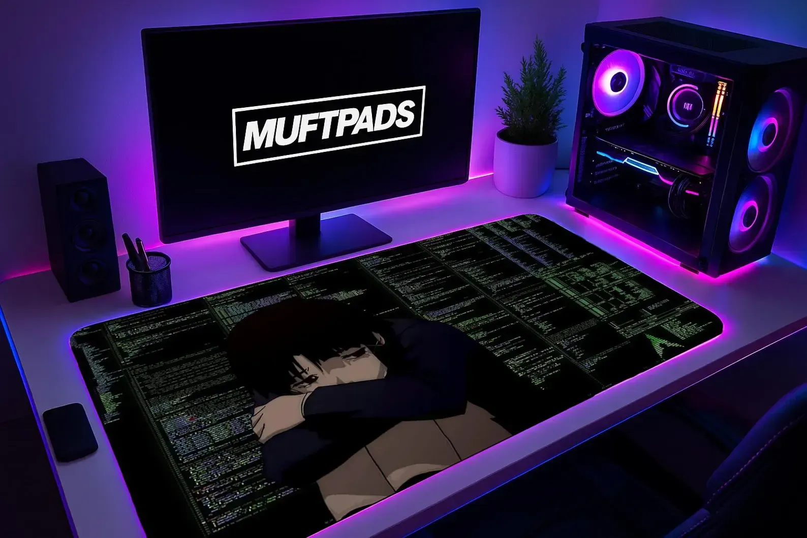 Lain Serial Experiment Desk Mat – Hacker Style, Extended Mouse Pad