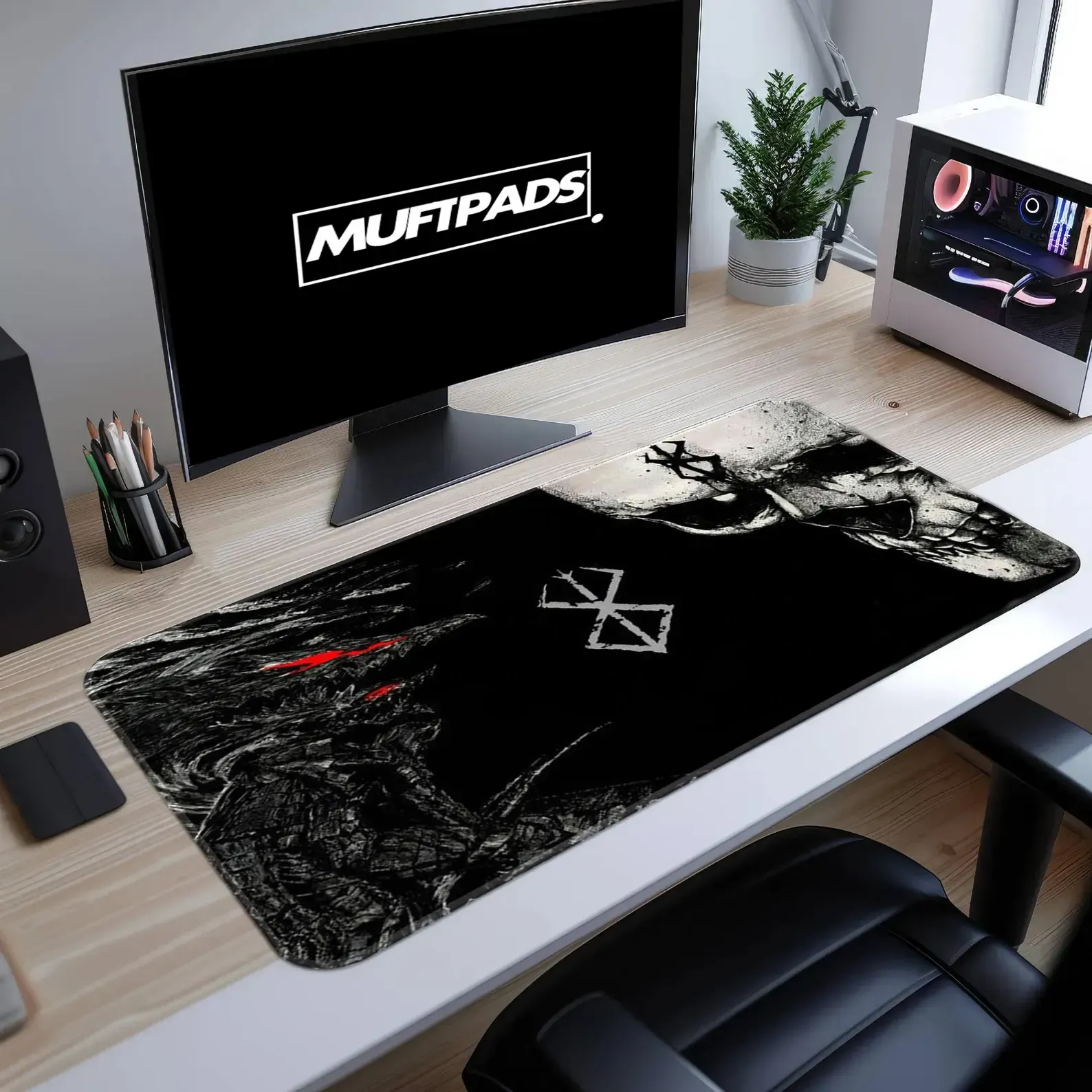 Berserk Skull Gaming Mouse Pad | XXL Dark Fantasy Desk Mat