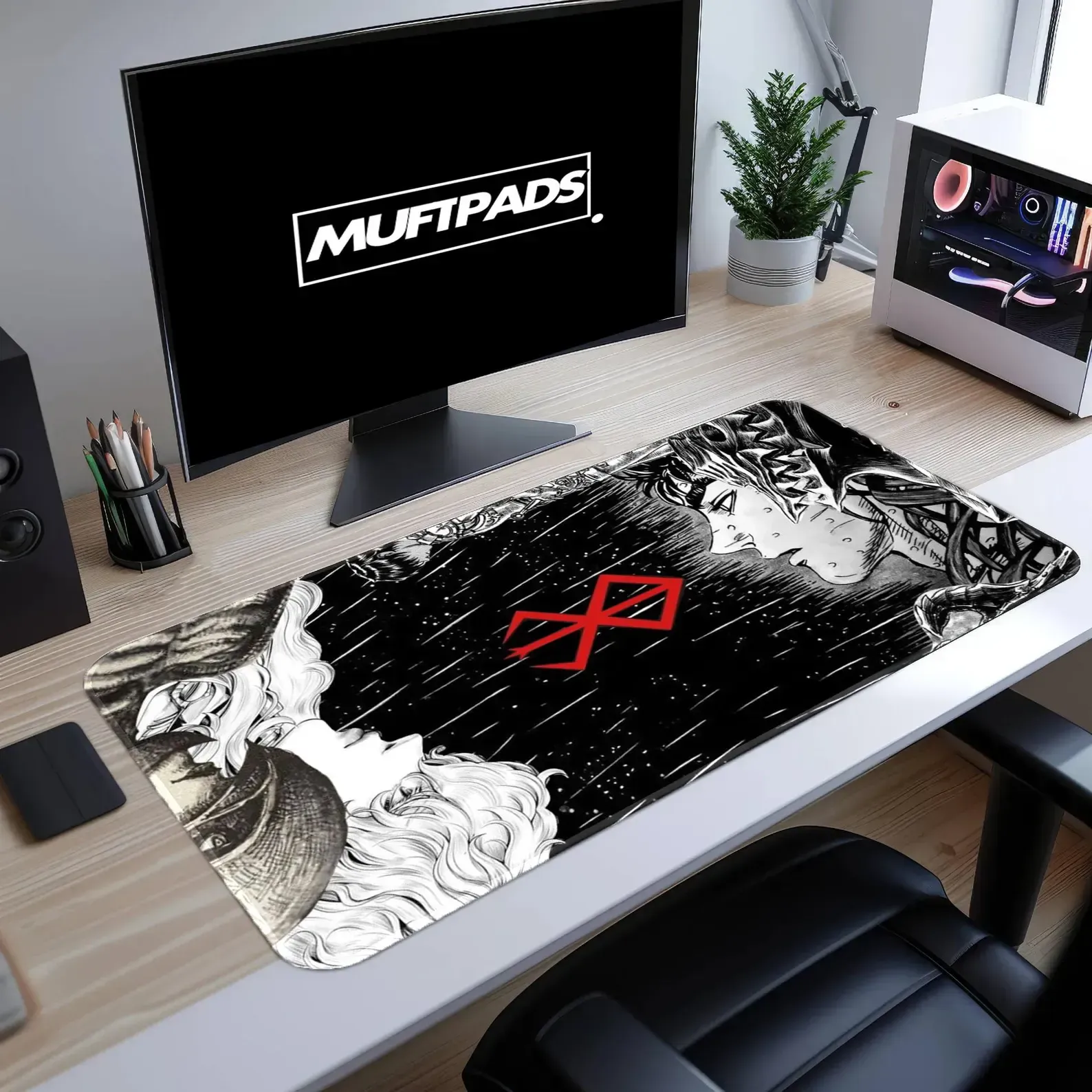 Berserk Anime Gaming Mouse Pad XXL: Guts & Griffith Desk Mat
