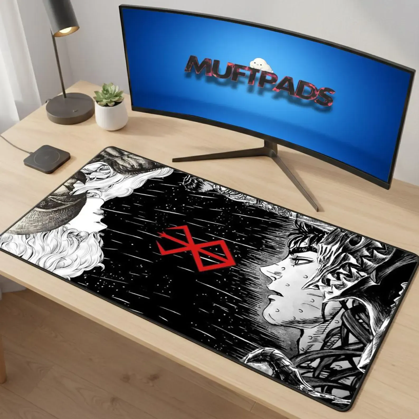 Berserk Anime Gaming Mouse Pad XXL: Guts & Griffith Desk Mat