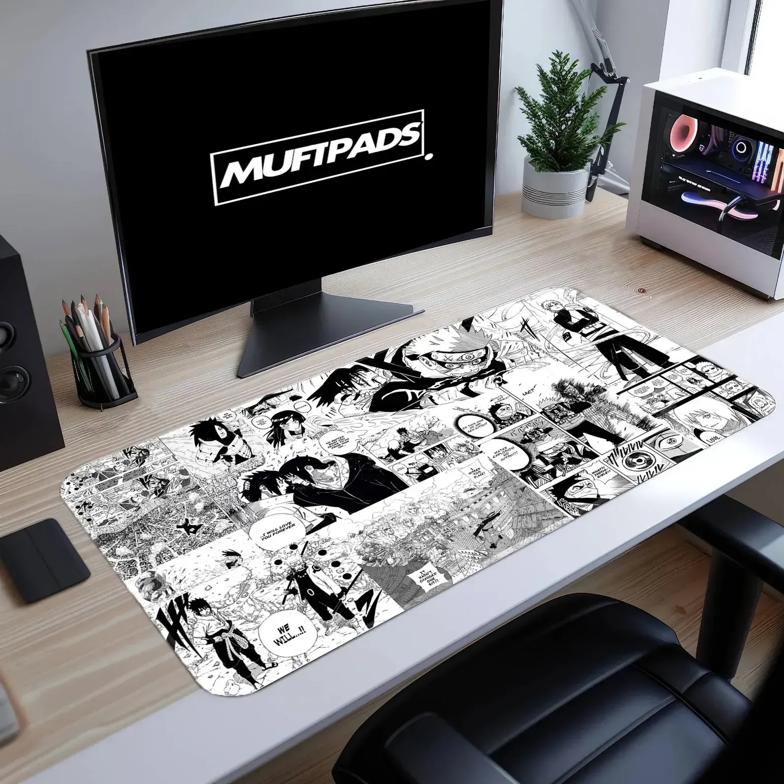 Vintage Shonen Anime Mouse Pad Ninja Manga Panel Desk Mats