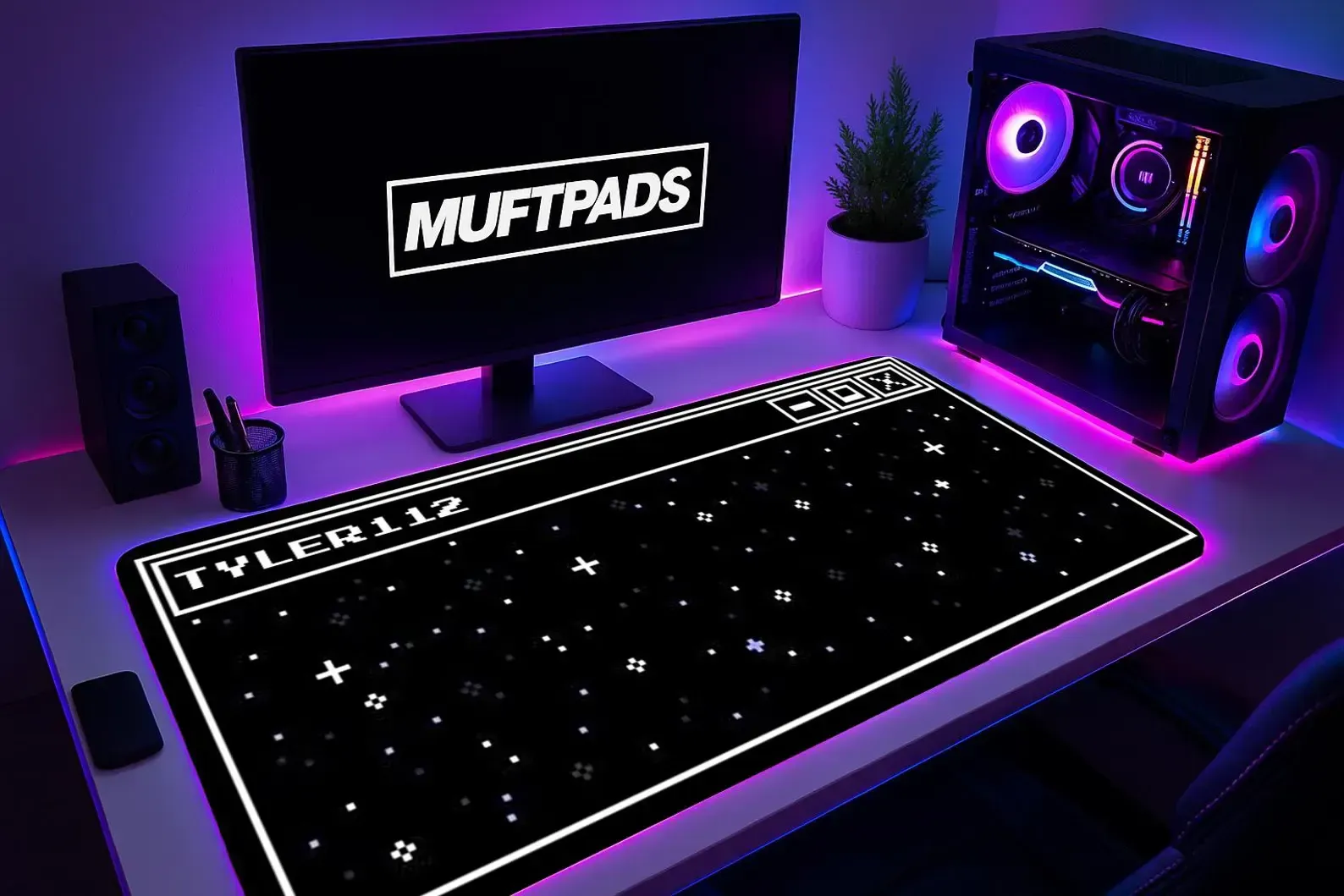Customized Pixel Stars Gaming Mouse Pad: Retro Sci-Fi Desk Mat Space Galaxy Office Decor