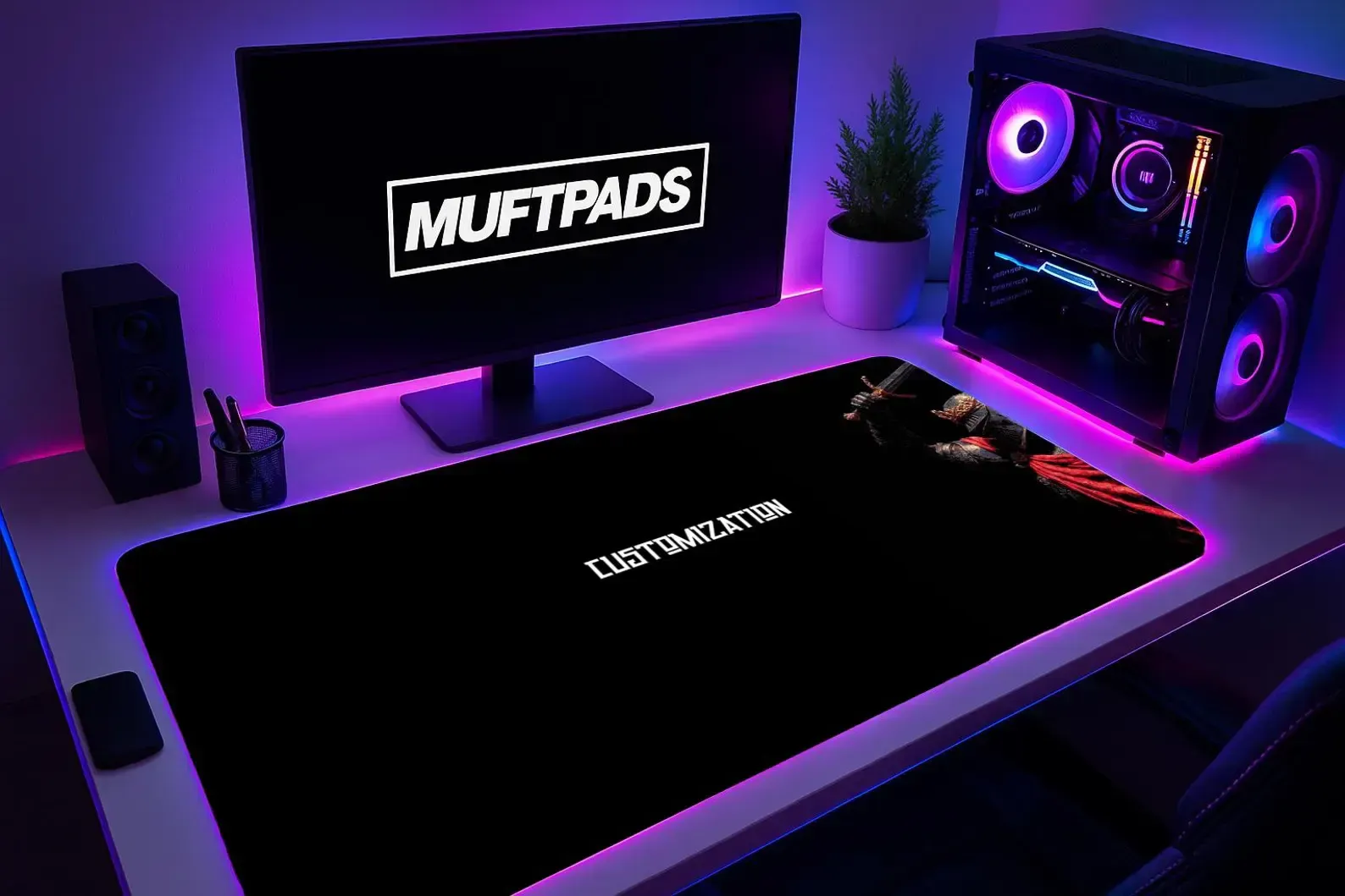 Custom Medieval Knight Desk Mat | Large Warrior Mouse Pad, Fantasy Armor Gaming Setup