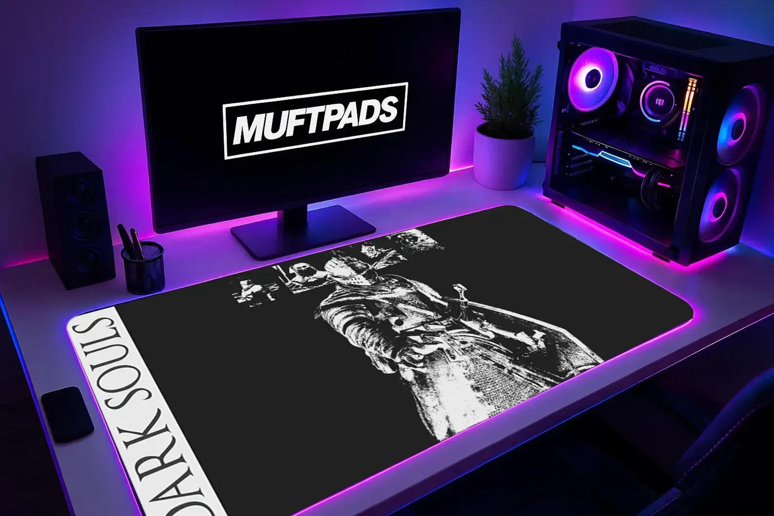 Dark Souls Knight Desk Mat | Medieval Gaming Mouse Pad, Soulsborne Fan Setup